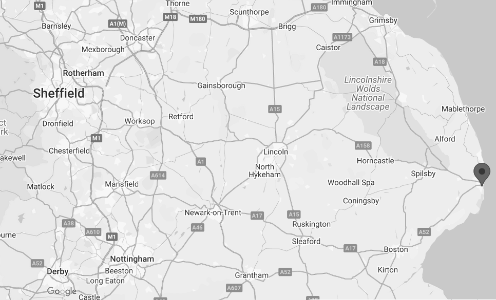 Map of PE25 2AY, Skegness area